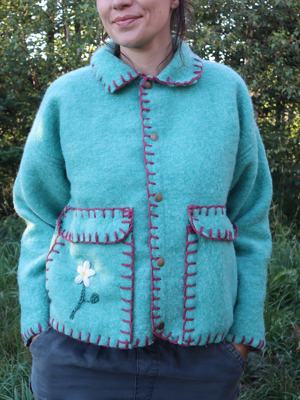 Upcycled Wool Blanket Jacket S • M • L - Picture 6 of 7